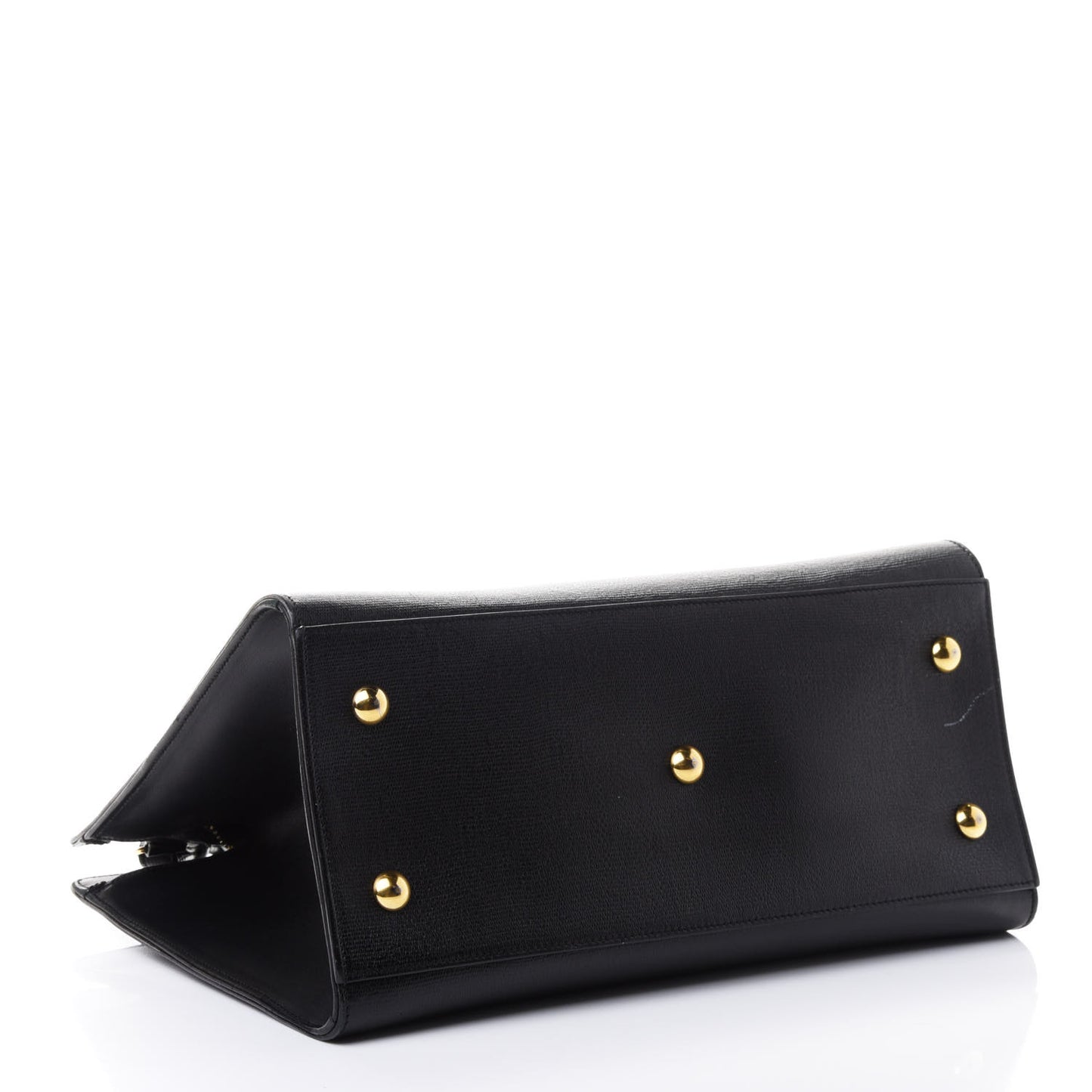 Textured Calfskin Small Classic Y Cabas Black