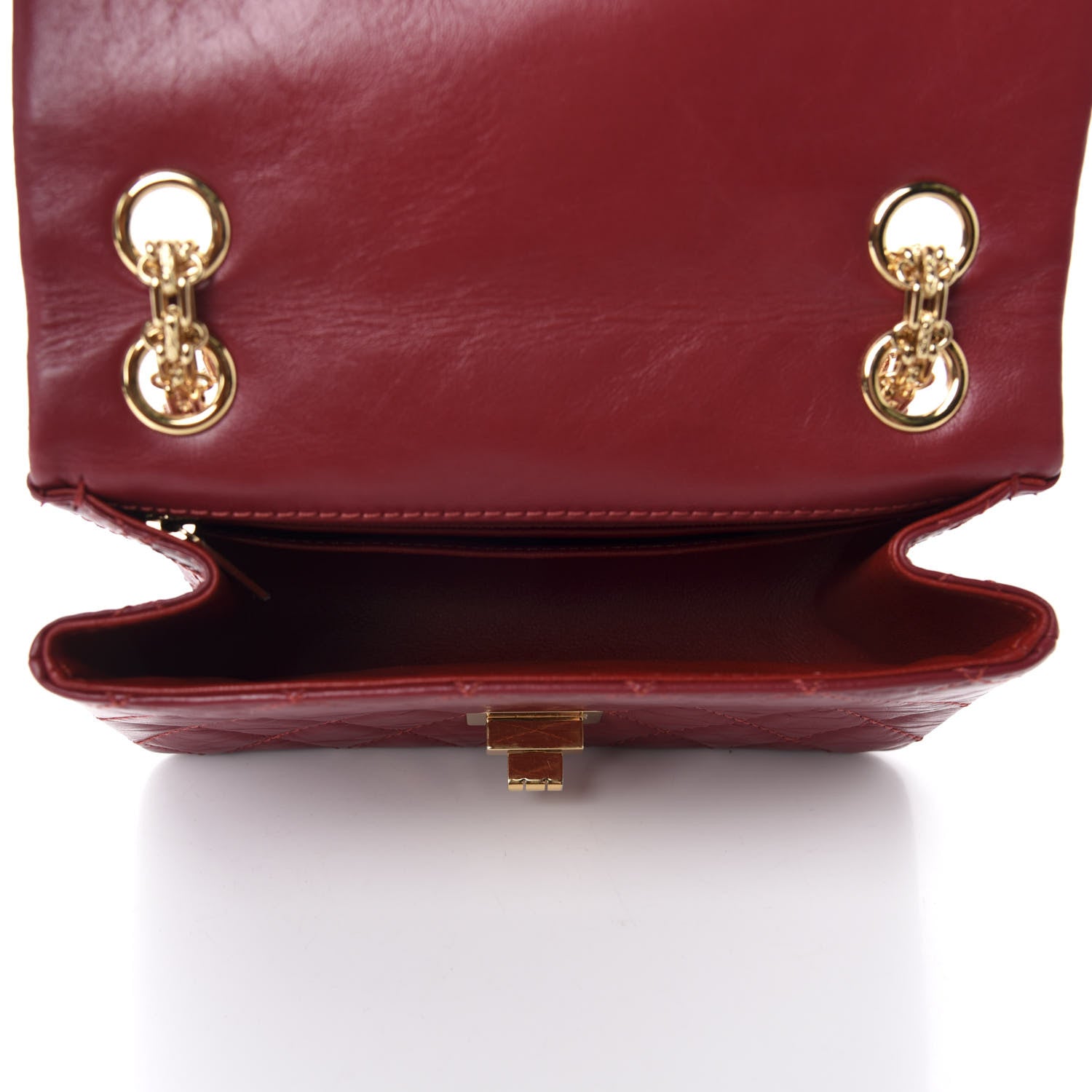 Chanel Aged Calfskin Quilted 2.55 Reissue Mini Flap Red 5 of 11