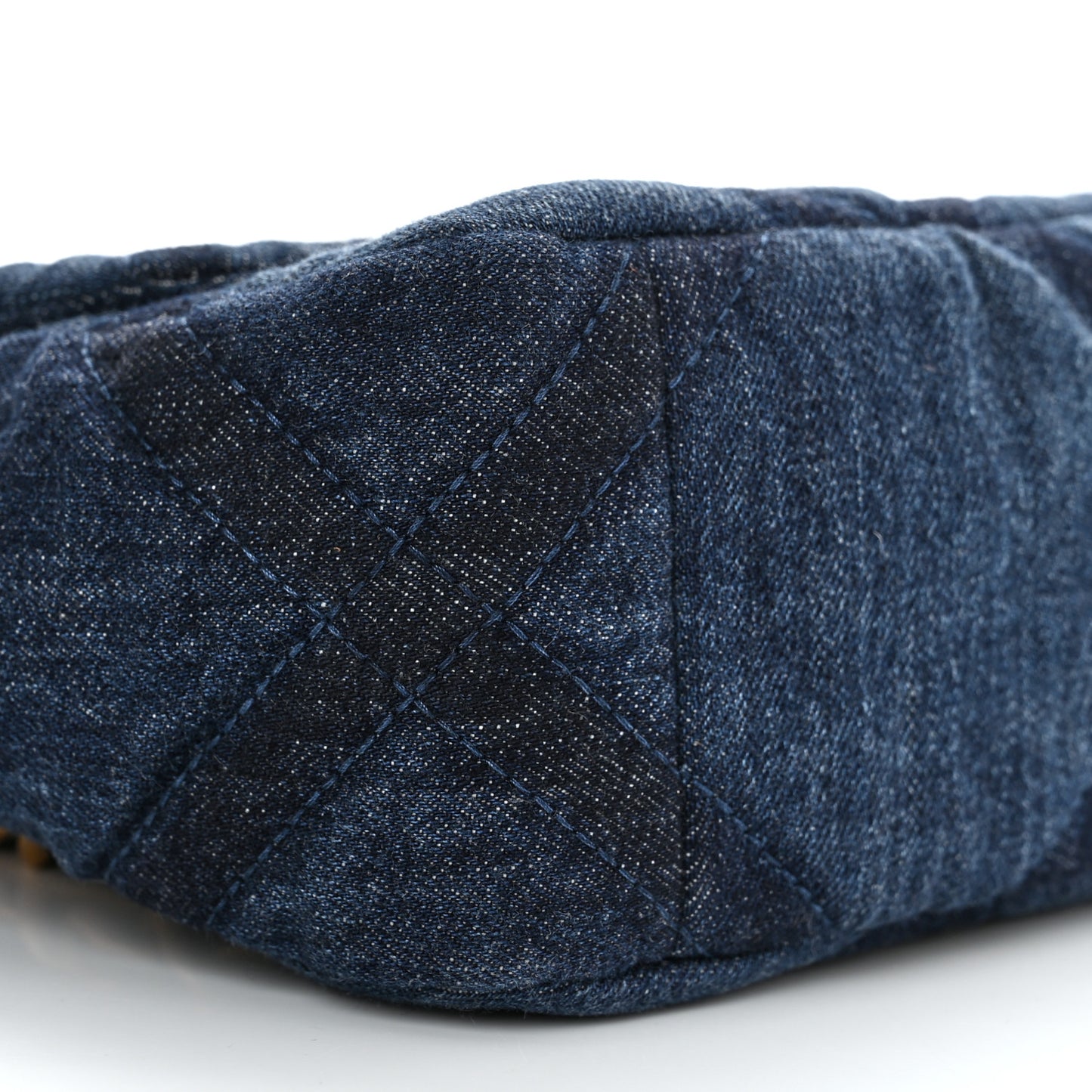 Denim Quilted Medium Chanel 19 Flap Blue