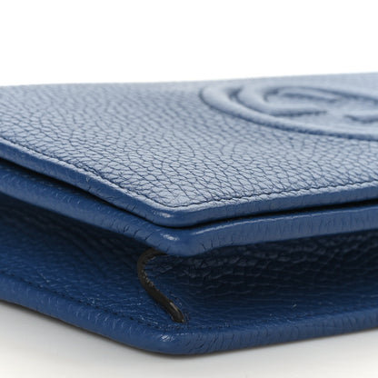 Gucci Pebbled Calfskin Soho Wallet on Chain Caspian 7 of 8
