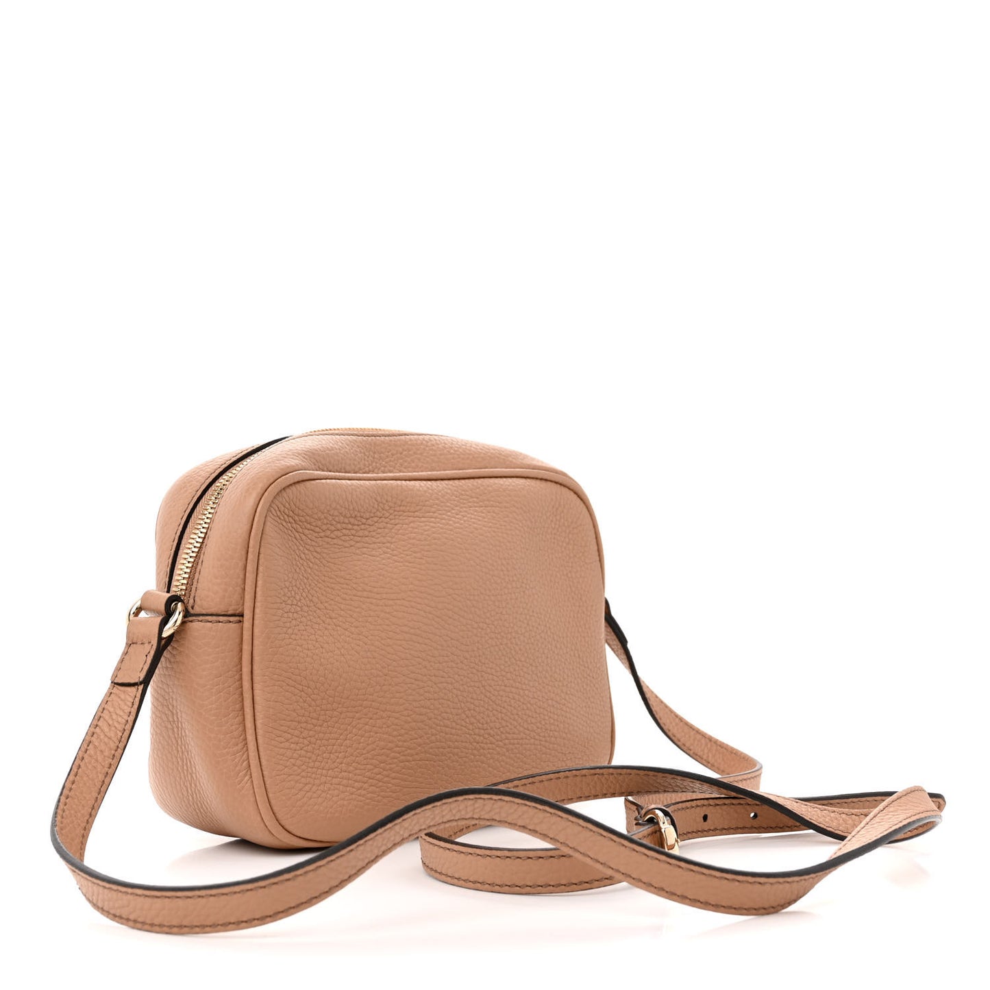 Pebbled Calfskin Small Soho Disco Bag Camelia