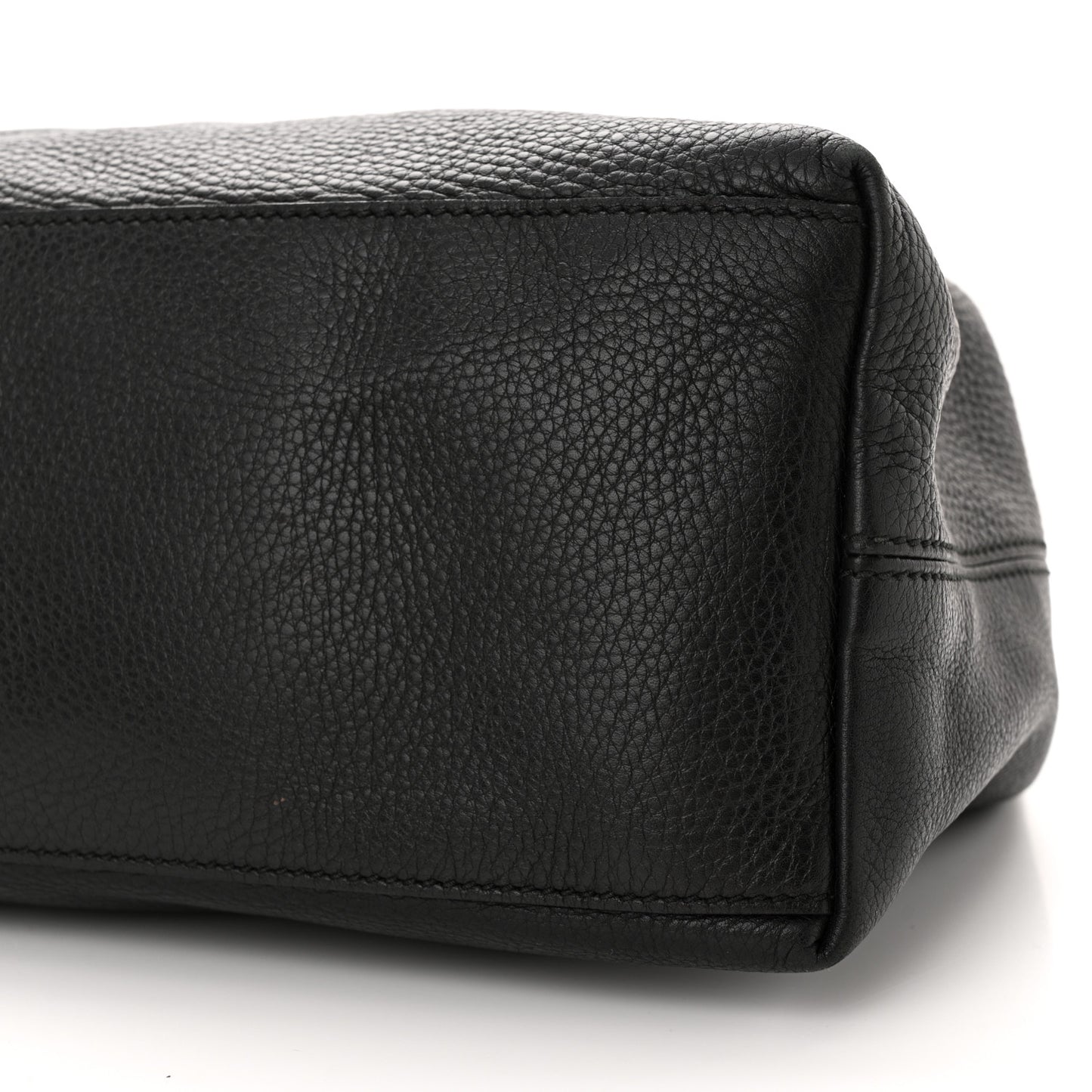 Pebbled Calfskin Medium Soho Chain Shoulder Bag Black