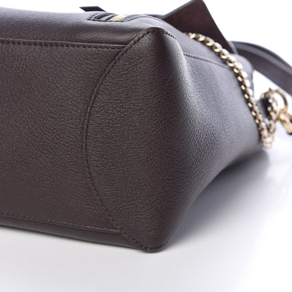 Chloe Smooth Calfskin Suede Medium Faye Day Shoulder Bag Carbon Brown 9 of 12