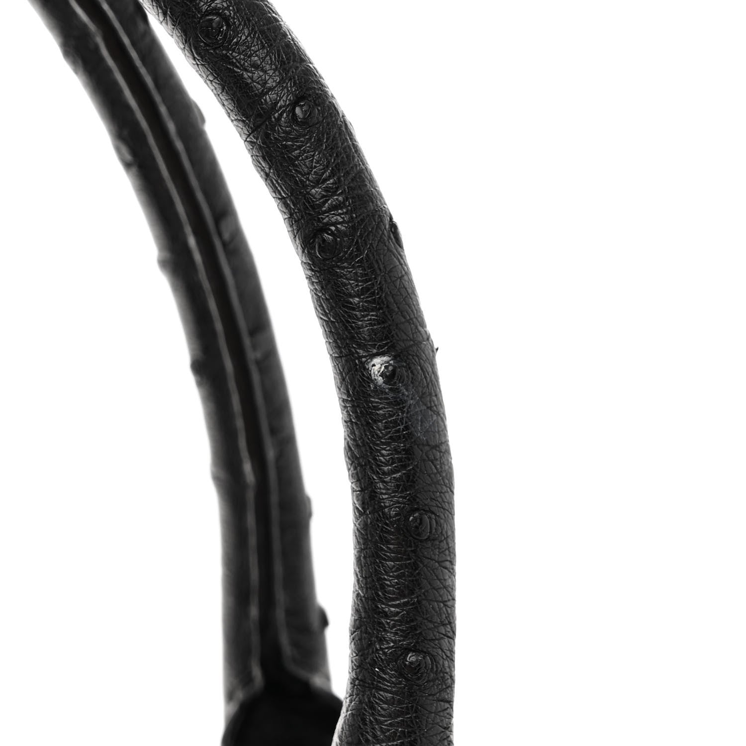 Prada Ostrich Tote Black 11 of 13