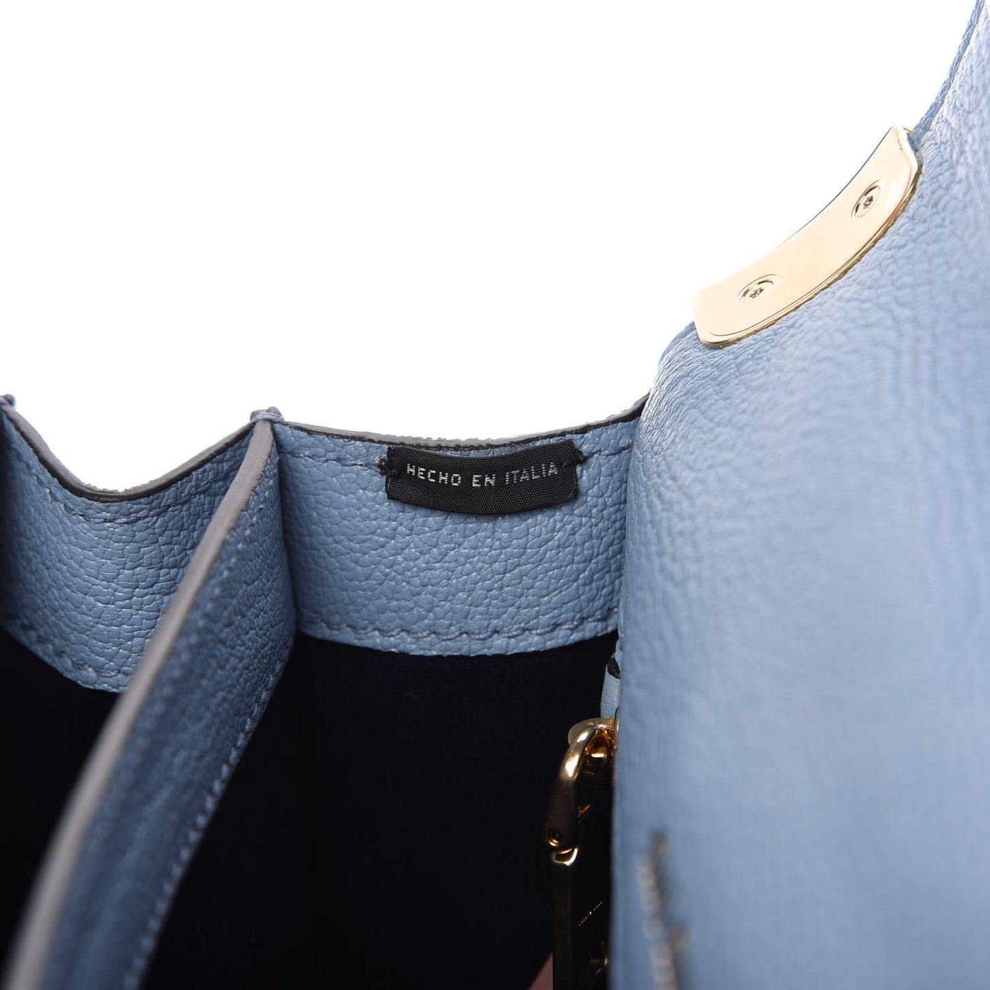 Jacquard Madras Confidential Logo Shoulder Bag Blue