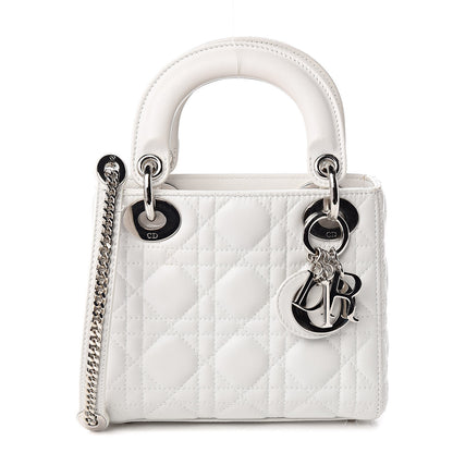 Christian Dior Lambskin Cannage Mini Lady Dior White 1 of 13