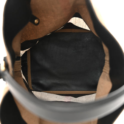Burberry Canvas Mega Check Medium Ashby Hobo Black 6 of 10