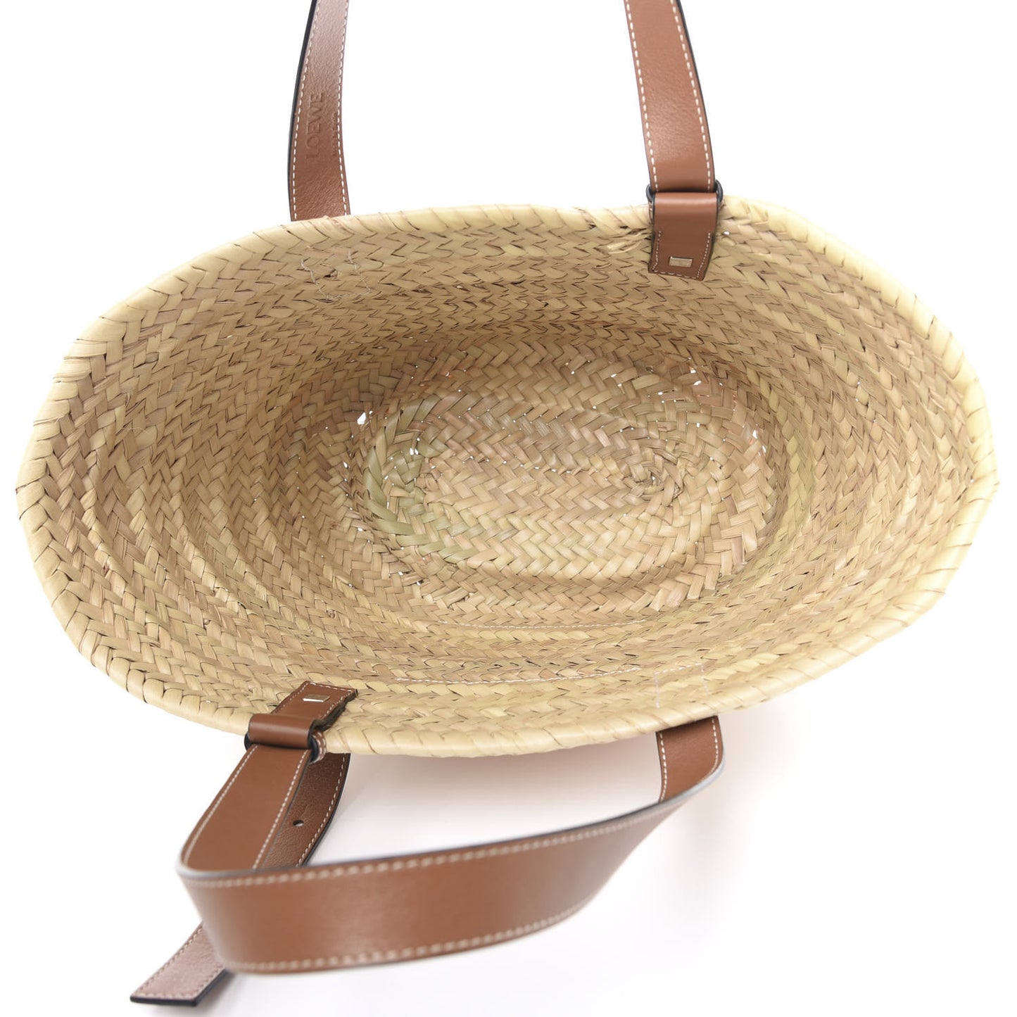 Raffia Basket Tote Bag Natural Tan Orange