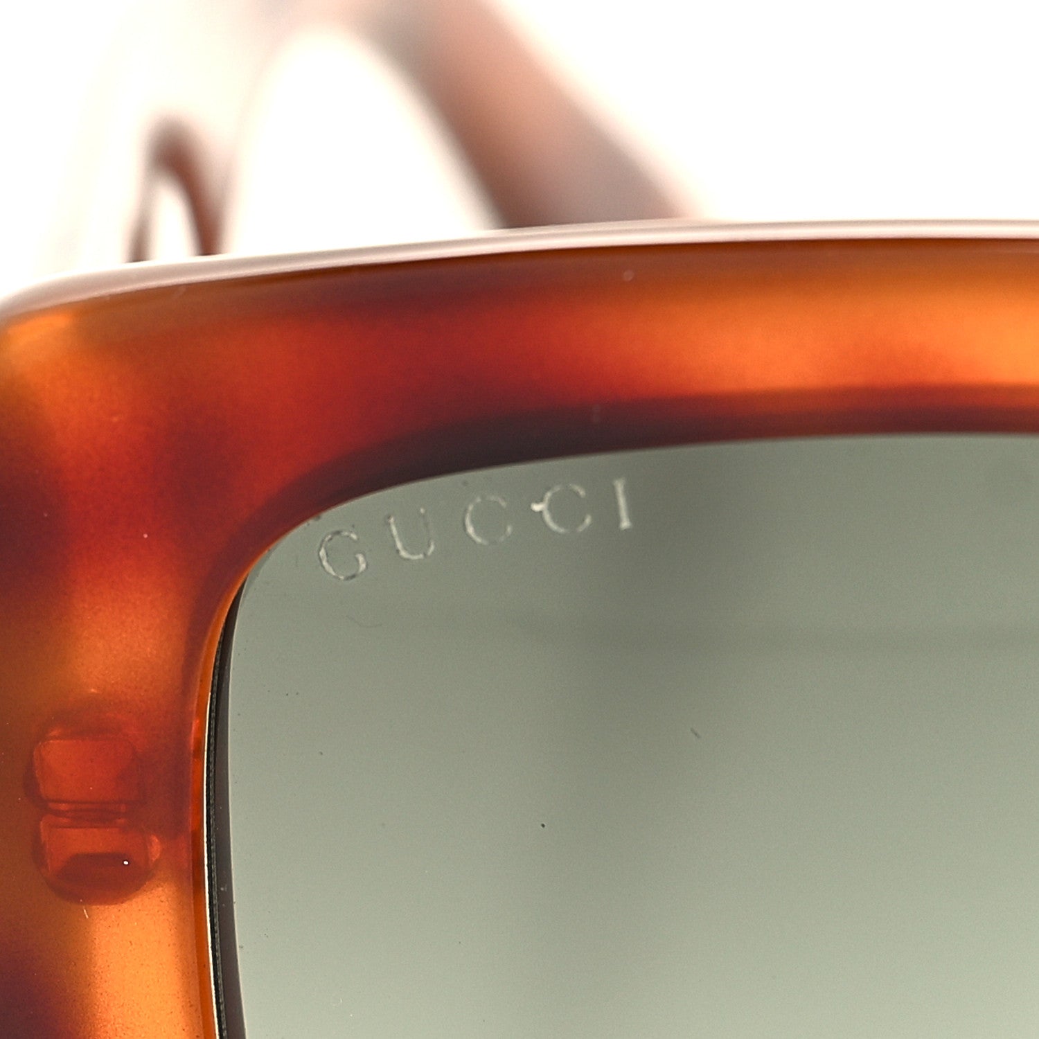Gucci Acetate Square Frame Sunglasses GG0141S Tortoise 7 of 8
