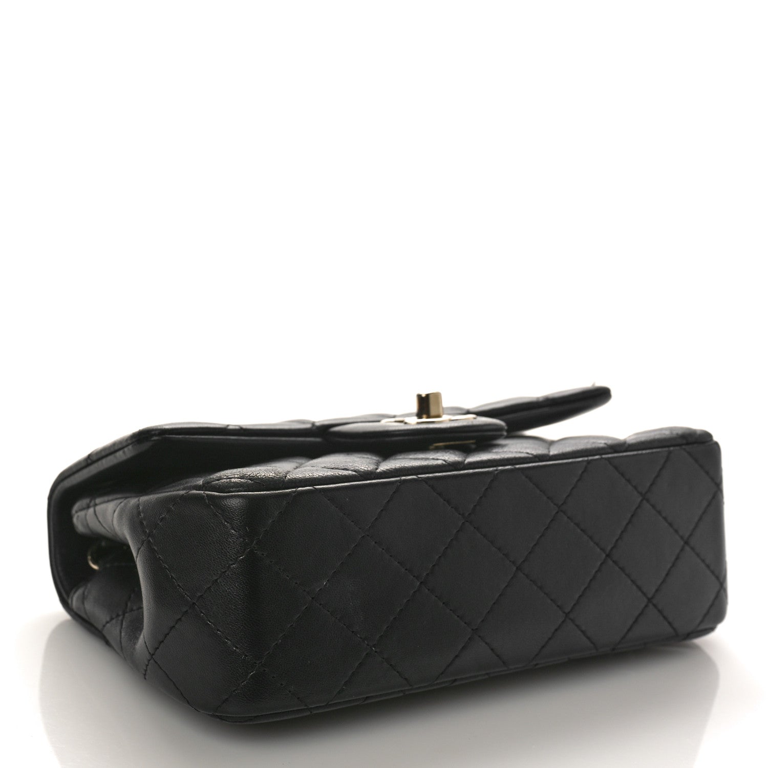 Chanel Lambskin Quilted Mini Rectangular Flap Black 4 of 9