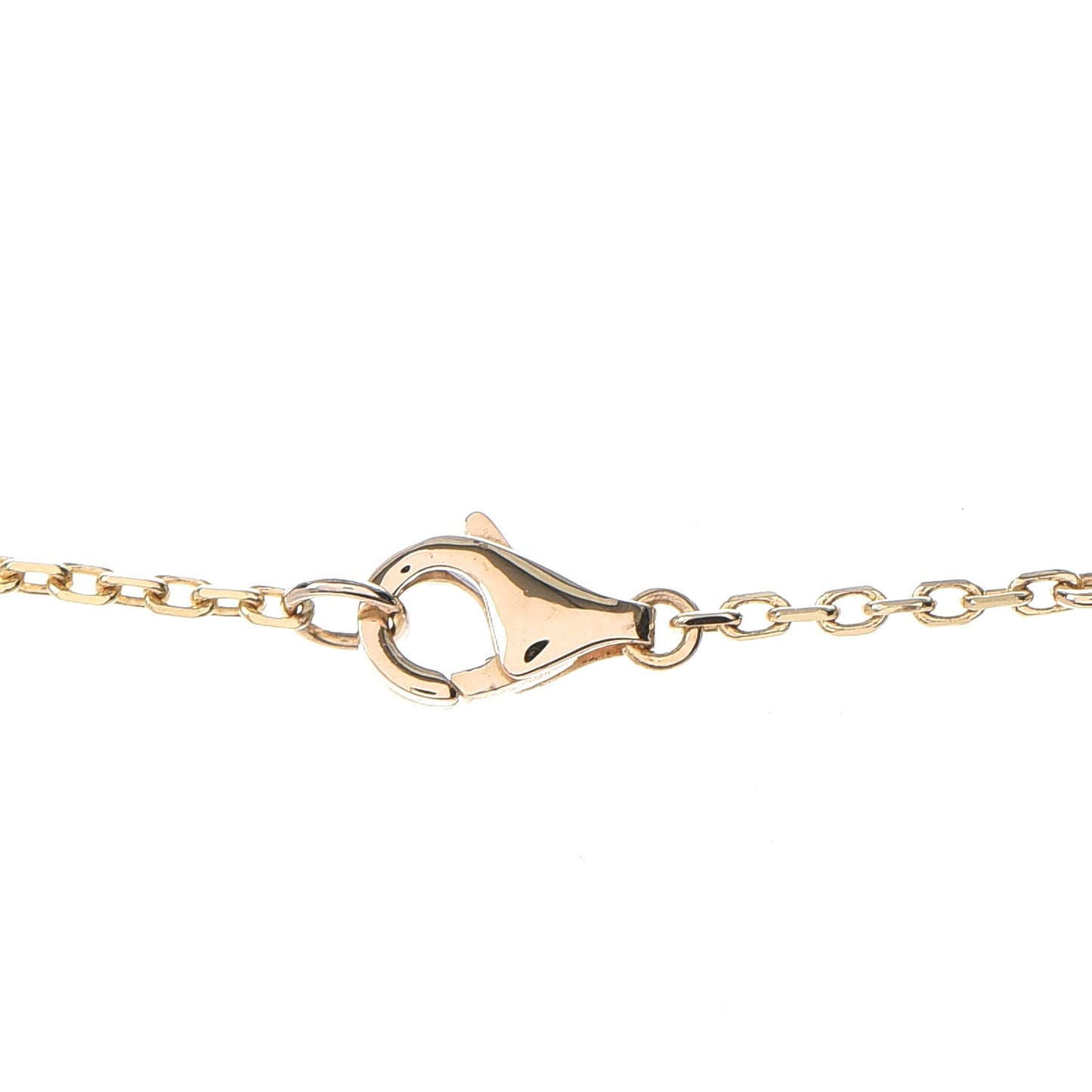 18K Yellow Gold Mother of Pearl Vintage Alhambra Pendant Necklace