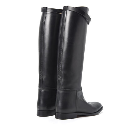 Hermes Box Kelly Jumping Boots 37.5 Black 4 of 9