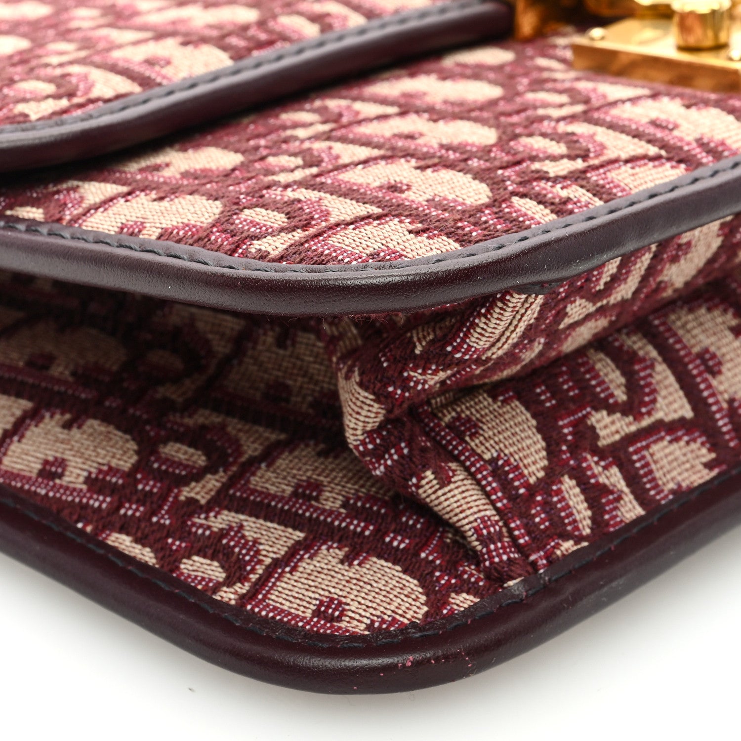 Christian Dior Oblique DiorAddict Flap Bag Burgundy 7 of 8