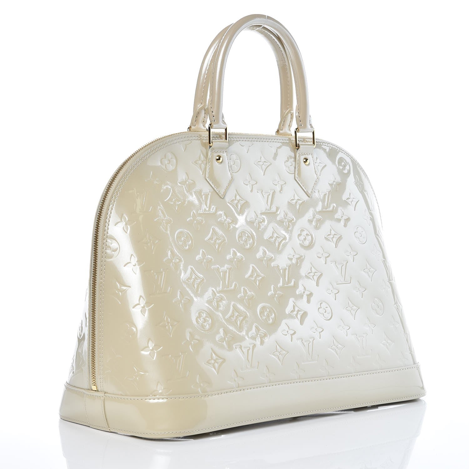 Louis Vuitton Vernis Alma MM Blanc Corail 3 of 7