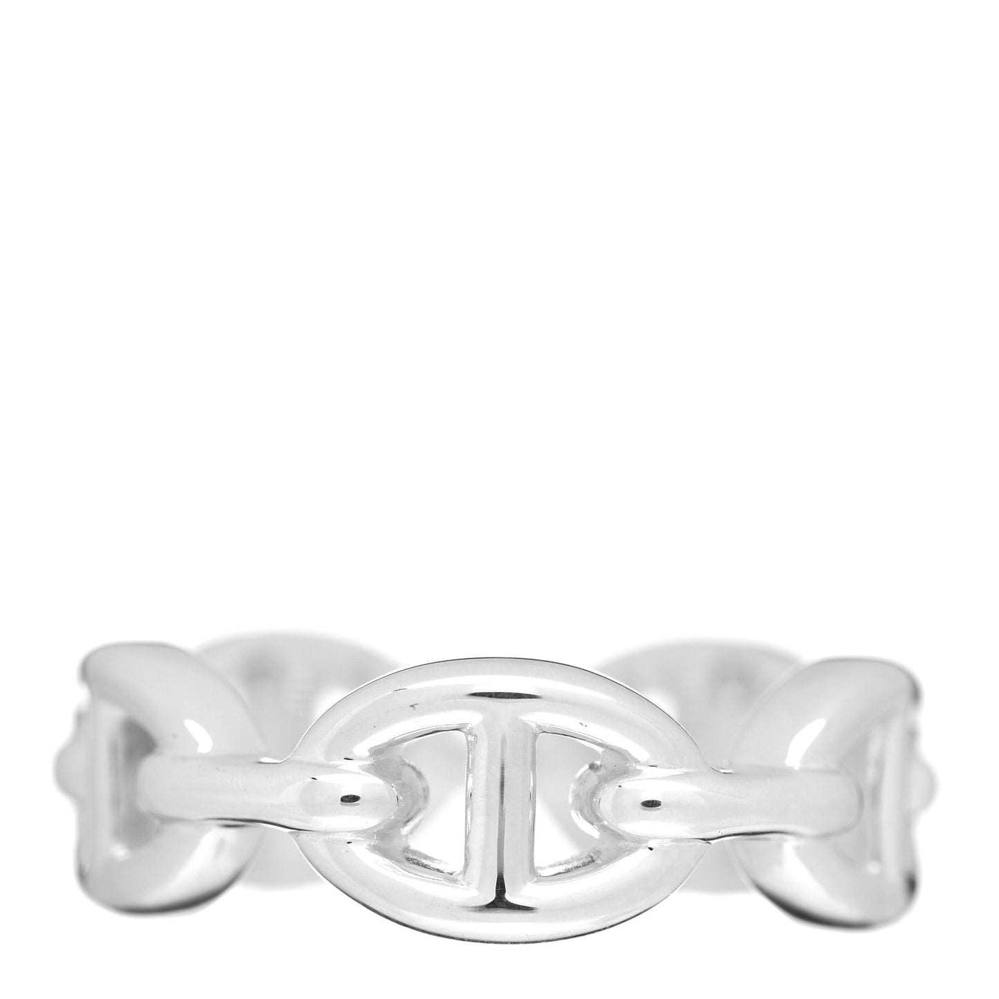 Sterling Silver PM Chaine d'Ancre Enchainee Band Ring 52 6