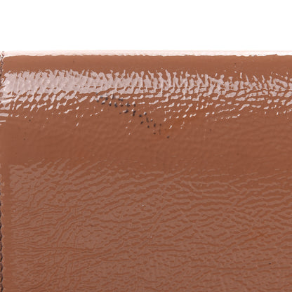 Saint Laurent Textured Patent Calfskin Monogram Large Belle De Jour Clutch Nude 13 of 14