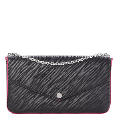 Louis Vuitton Epi Pochette Felicie Black Hot Pink 1 of 9