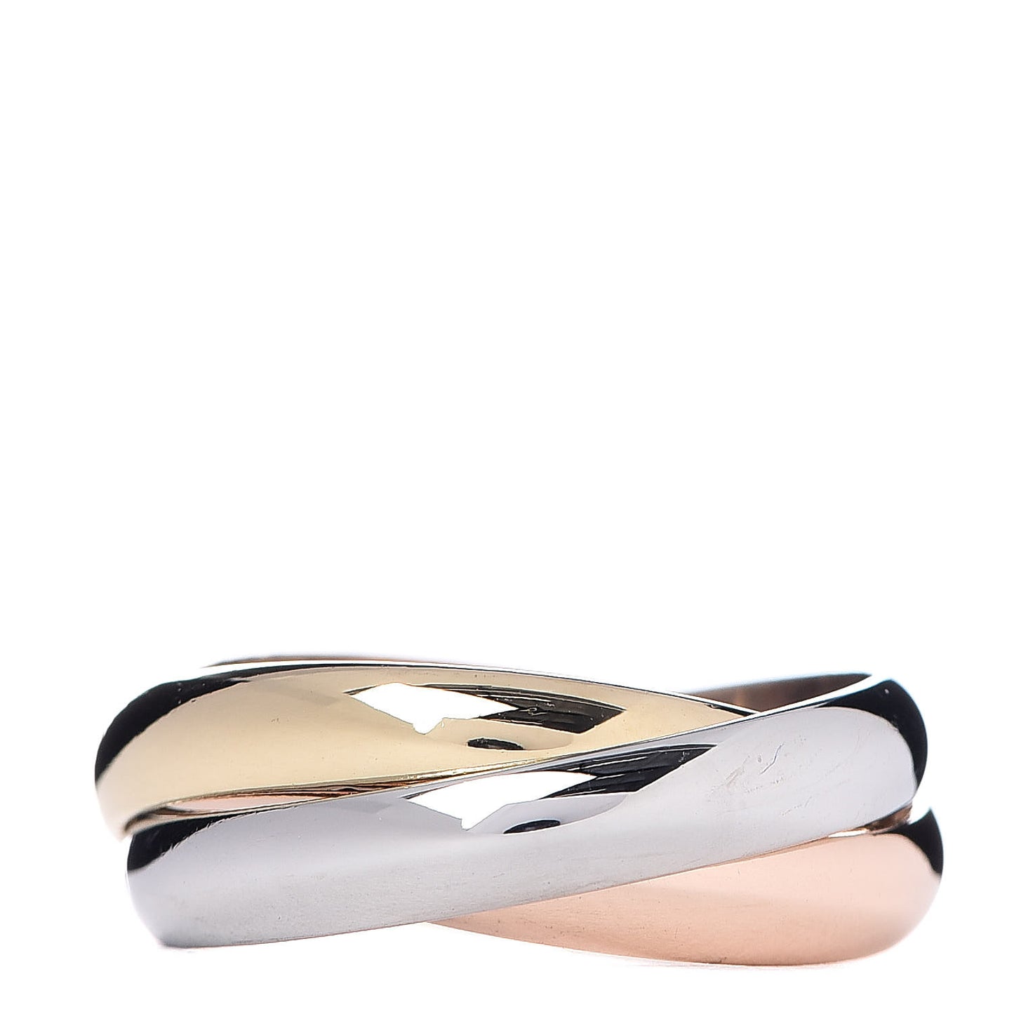 18K Pink Yellow White Gold Classic Les Must De Trinity Ring 54 6.75