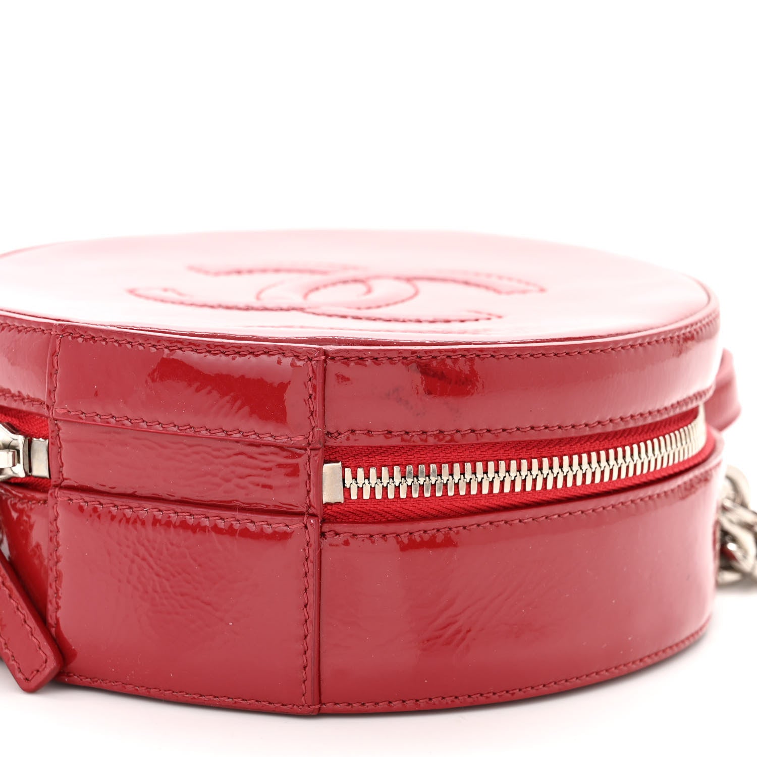 Chanel Patent Round As Earth Evening Bag Red 10 of 10