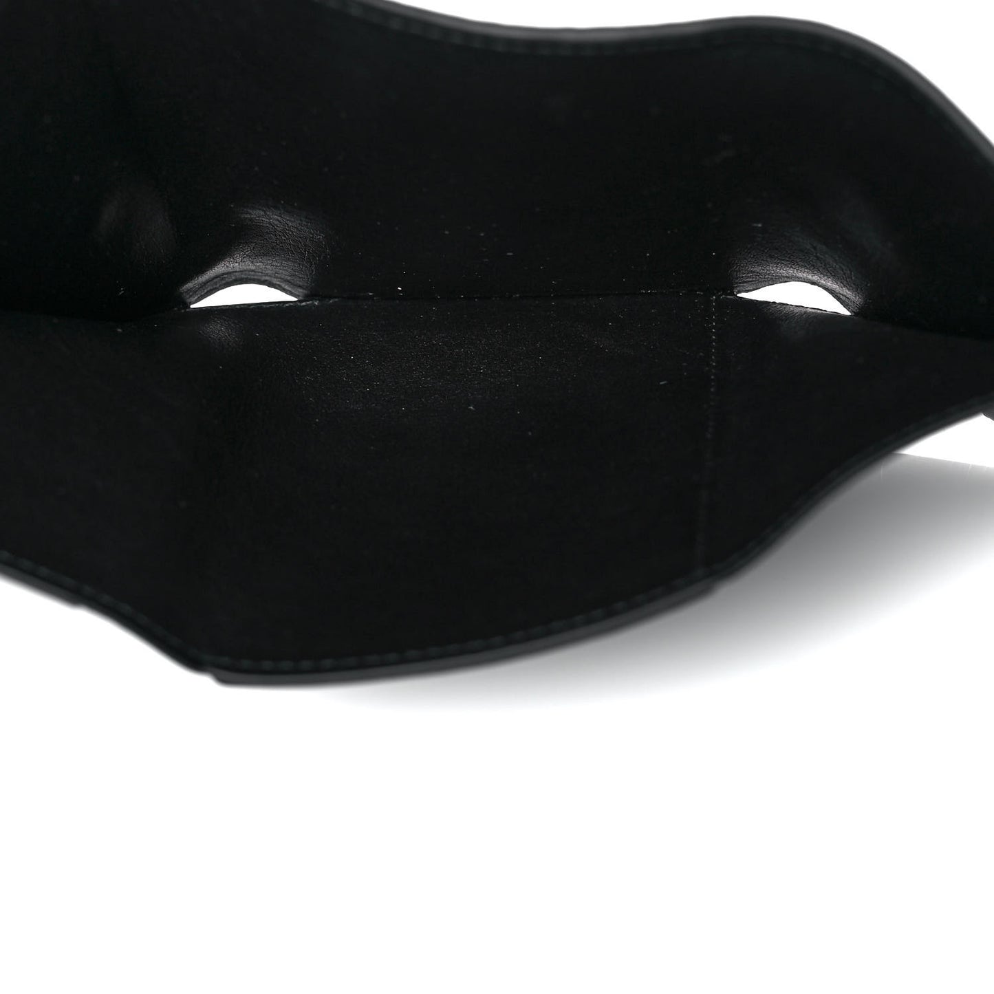 Grained Calfskin Small Vertical Wallet Black