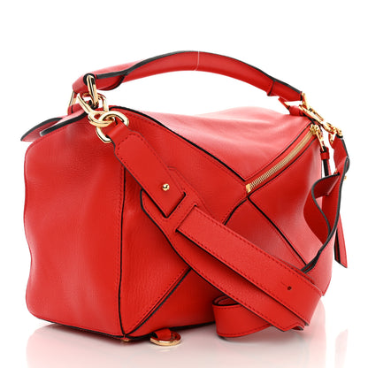Loewe Calfskin Medium Puzzle Bag Scarlet 3 of 10