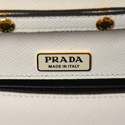 Prada Saffiano Corolle Crossbody Bag Bianco 6 of 6