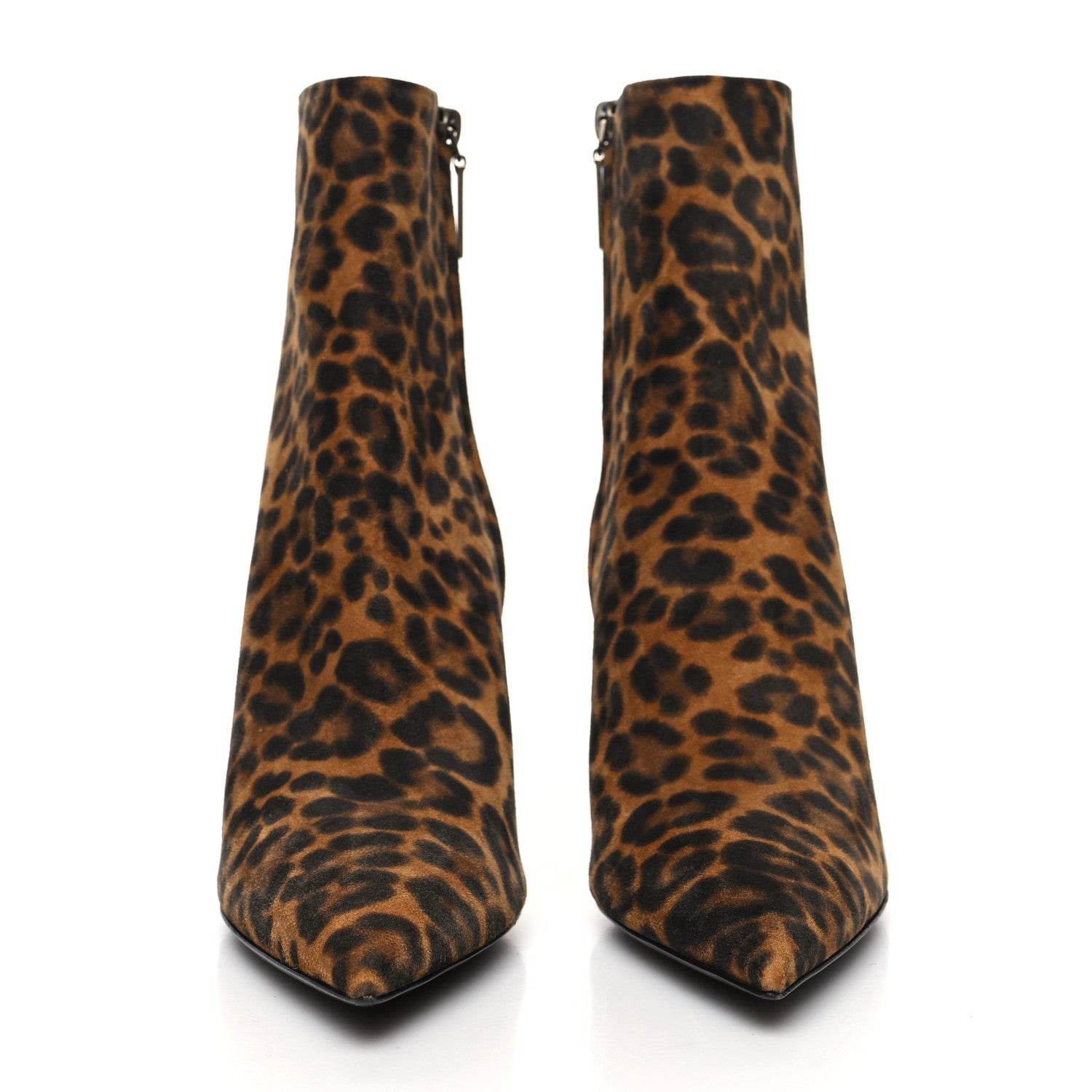 Saint Laurent Suede Leopard Print Lexi 90 Booties 36 Naturale Caffe 2 of 7