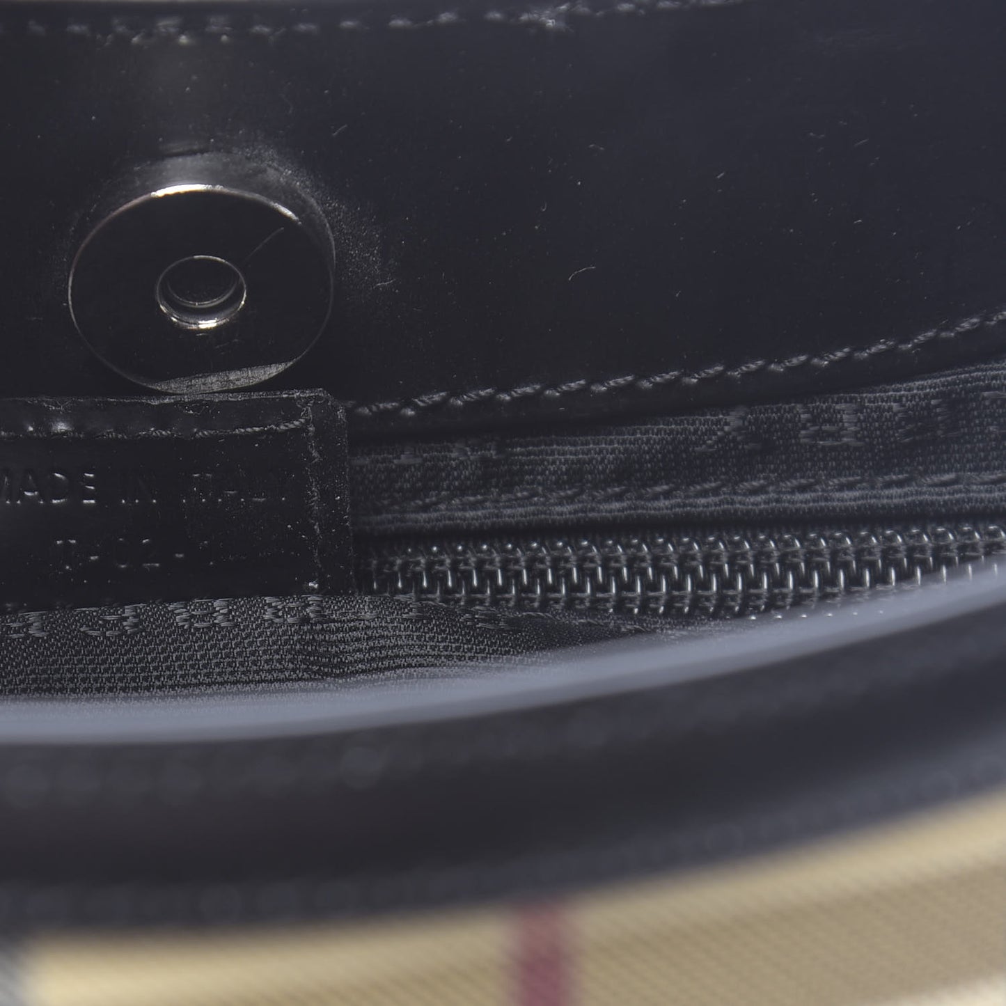 House Check Shoulder Bag Black