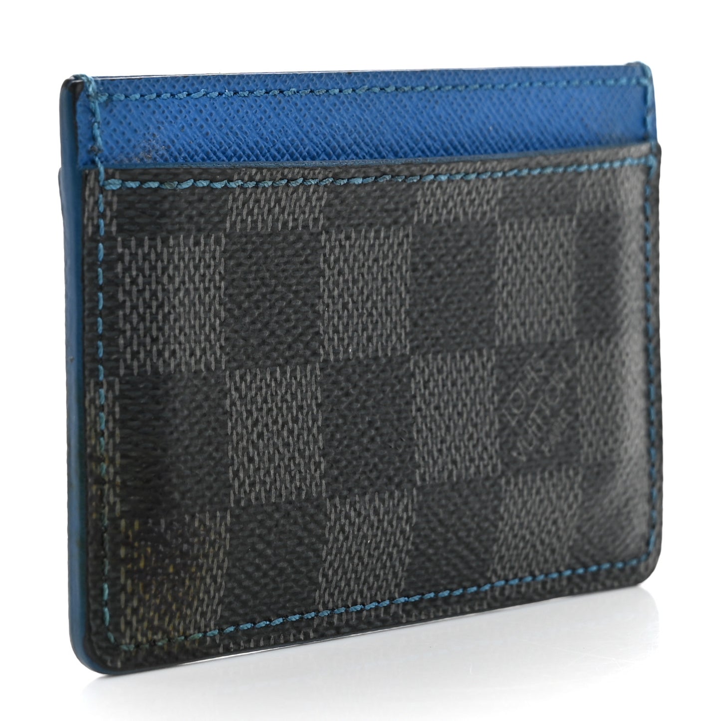 Damier Graphite Card Holder Blue