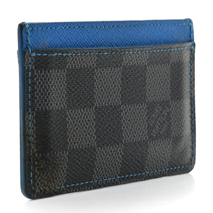 Louis Vuitton Damier Graphite Card Holder Blue 3 of 10
