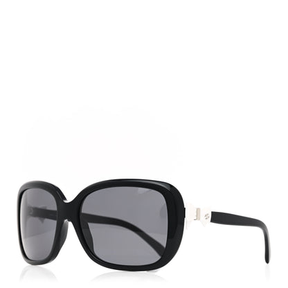 Chanel CC Bow Sunglasses 5171 Black White 1 of 7