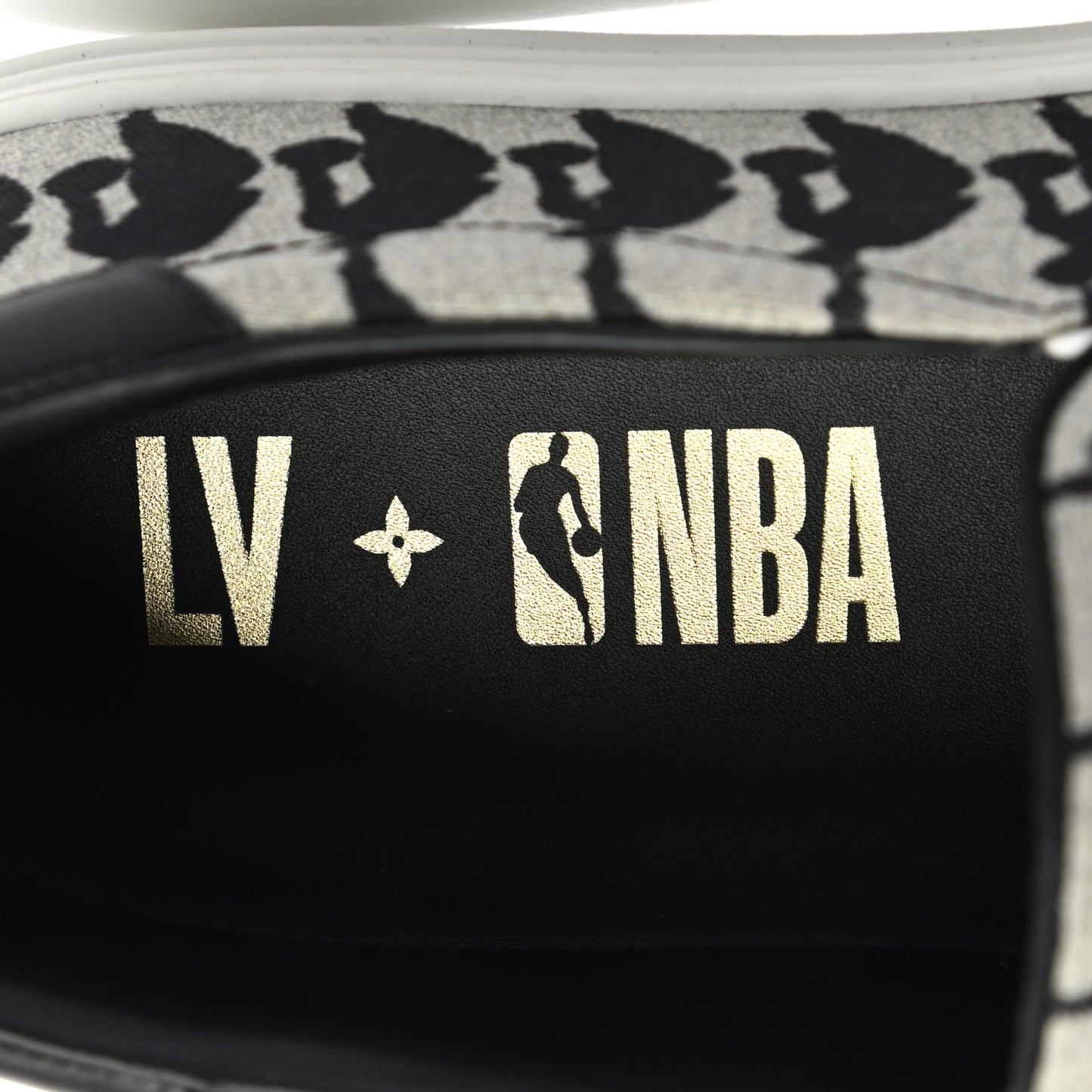 X NBA Canvas Logo Trocadero Slip On Sneakers 11 Black White