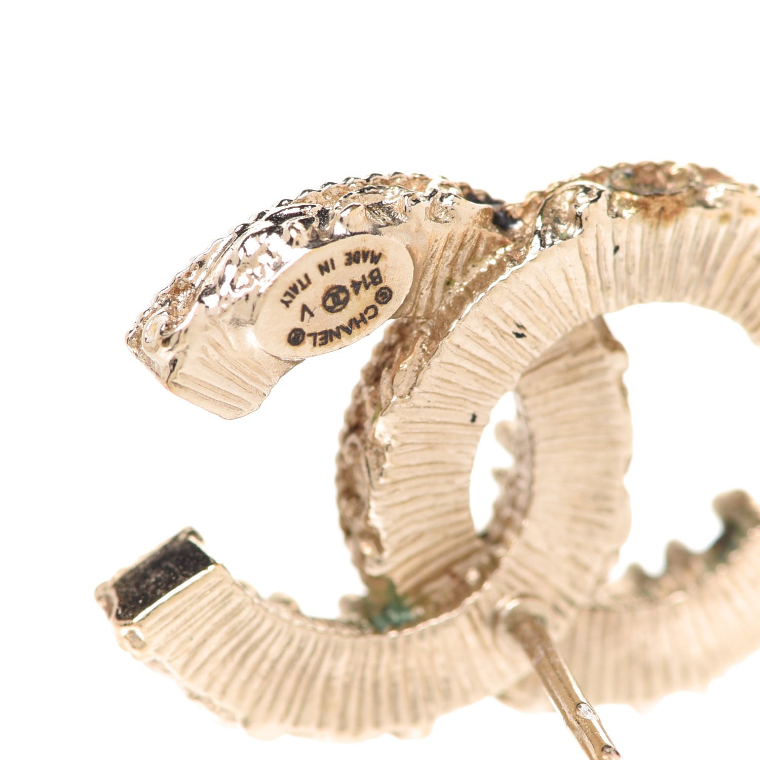 Chanel Enamel CC Baroque Earrings Black Gold 4 of 5