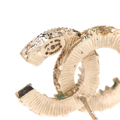 Chanel Enamel CC Baroque Earrings Black Gold 4 of 5