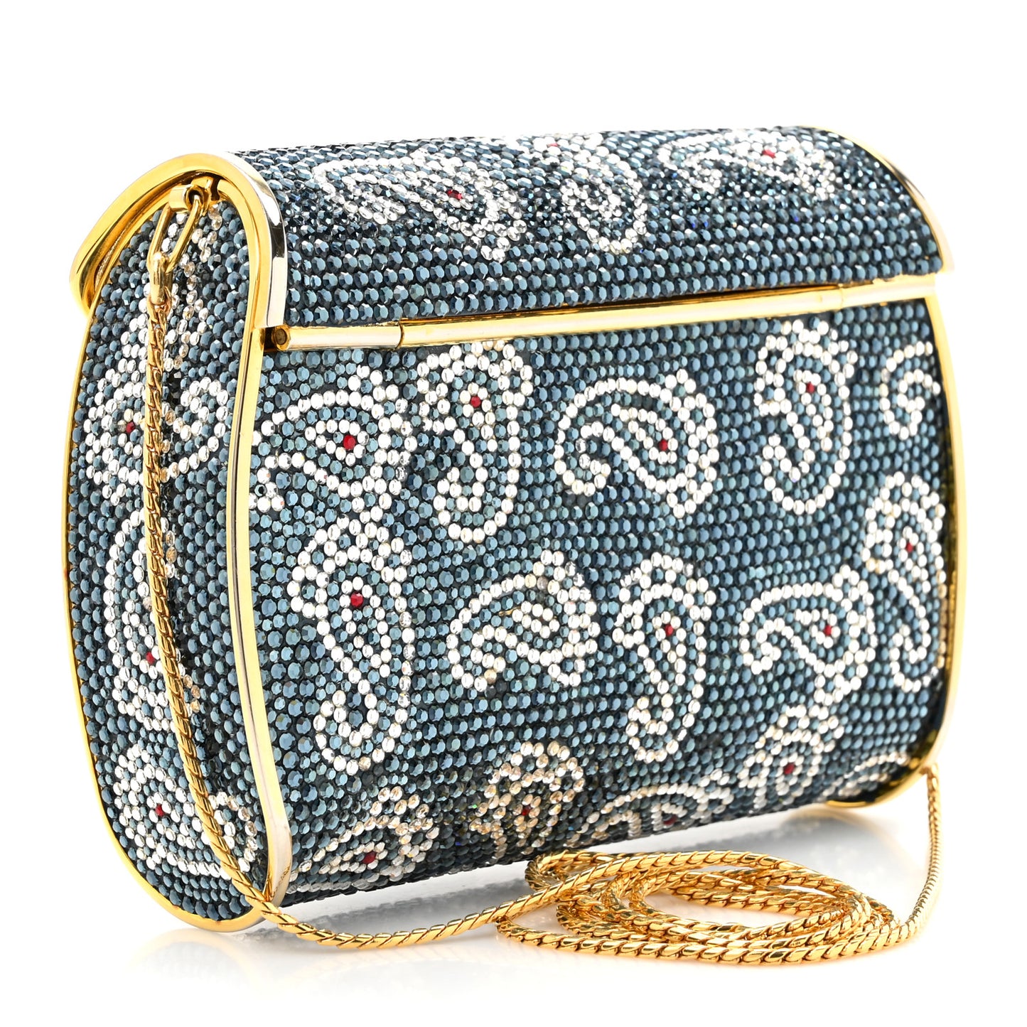 Swarovski Crystal Paisley Minaudiere Clutch