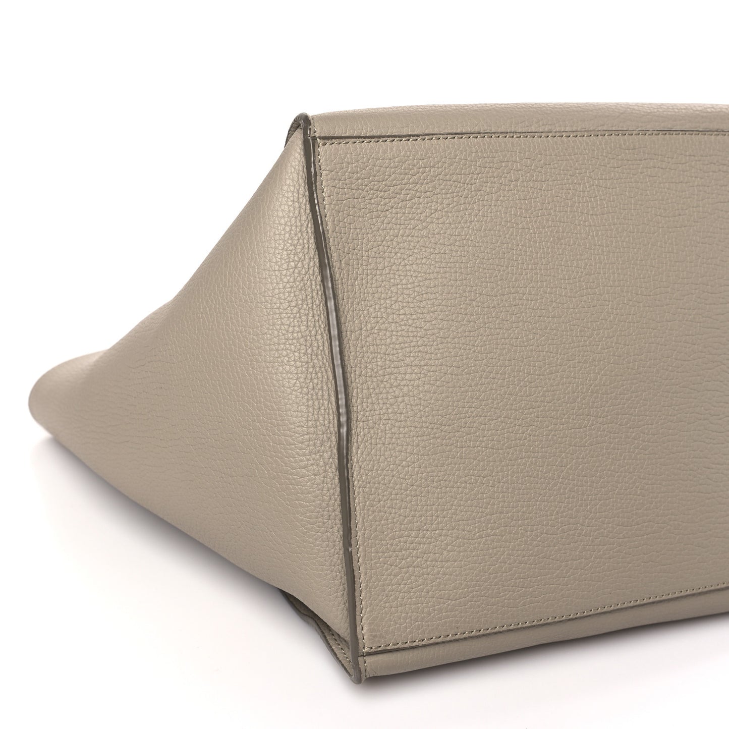 Supple Calfskin Long Strap Small Big Bag Light Taupe