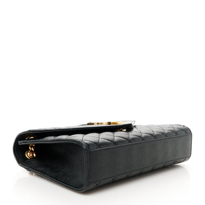 Saint Laurent Grain De Poudre Textured Mixed Matelasse Triquilt Medium Monogram Satchel Black 4 of 12