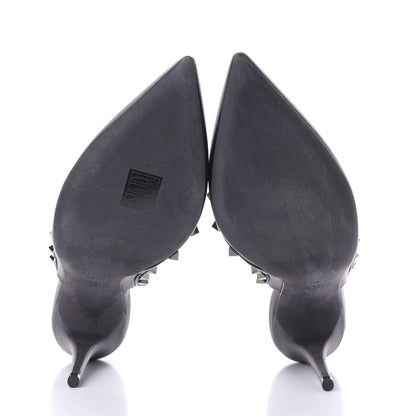 Valentino Garavani Nappa Rockstud Ankle Strap Pumps 40 Black 5 of 8