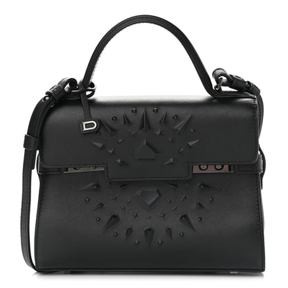 Delvaux Calfskin Embossed Mini Tempete Satchel Black 5 of 11