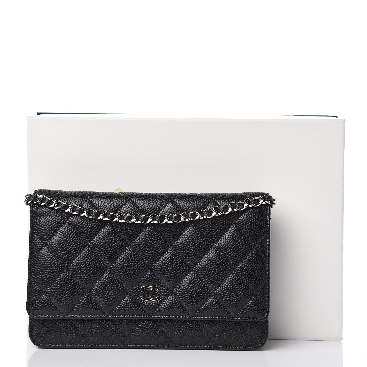 Chanel Caviar Quilted Wallet On Chain WOC Black 9 of 9