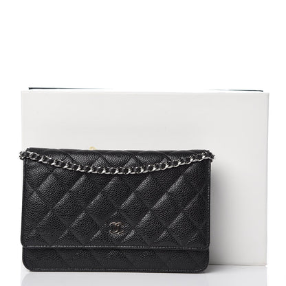 Chanel Caviar Quilted Wallet On Chain WOC Black 9 of 9