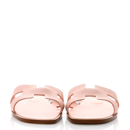 Hermes Epsom Oran Sandals 38.5 Rose Pale 2 of 8