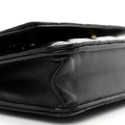 Chanel Lambskin Quilted Coco Bow Wallet On Chain WOC Black 9 of 11