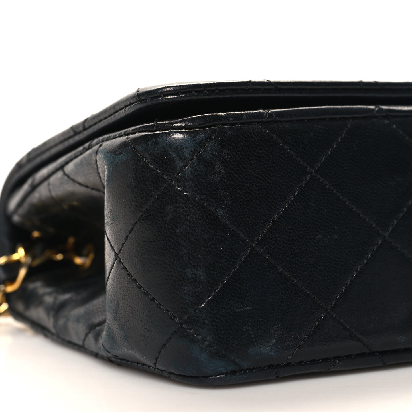 Lambskin Quilted Small Single Flap Black