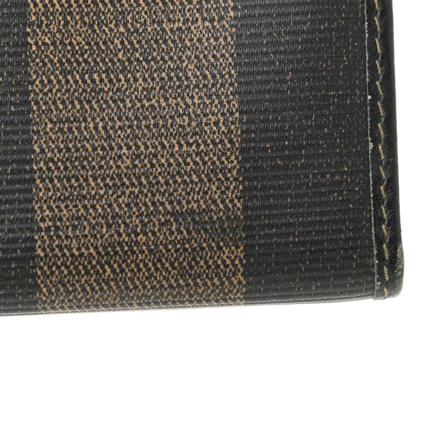 Fendi Pequin Continental Wallet Dark Brown 14 of 15