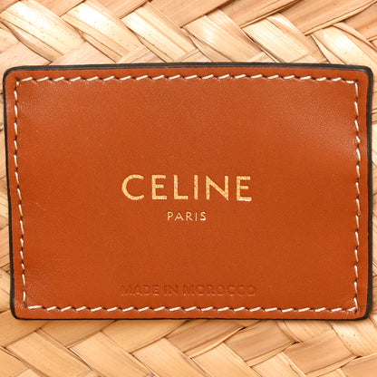 Celine Raffia Calfskin Triomphe Teen Panier Tan 6 of 10