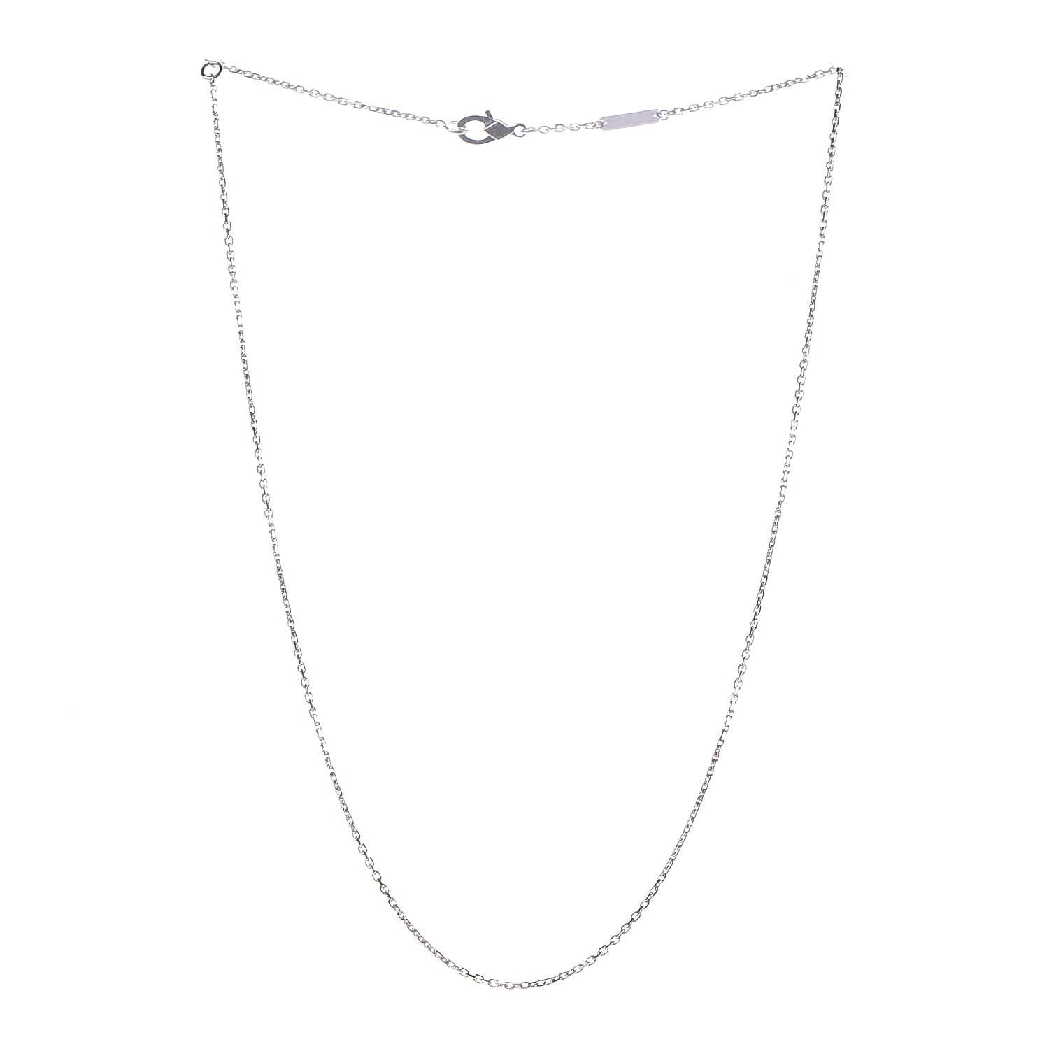 Van Cleef & Arpels 18K White Gold Trace Chain Necklace 3 of 6