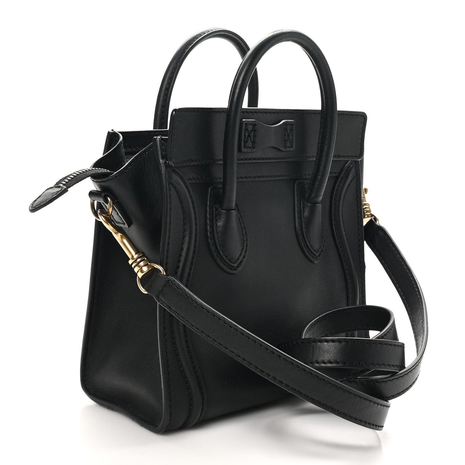 Celine Smooth Calfskin Nano Luggage Black 2 of 10