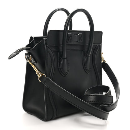 Celine Smooth Calfskin Nano Luggage Black 2 of 10