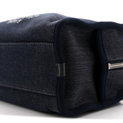 Chanel Denim Deauville Bowling Bag Blue 11 of 12